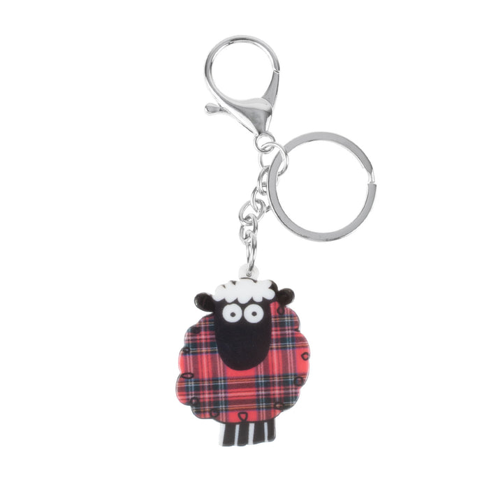 Tartan Sheep Keyring