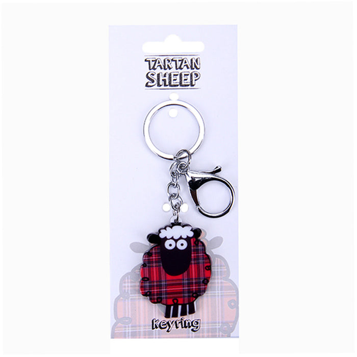 Tartan Sheep Keyring