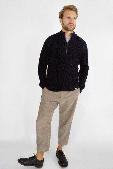 Men's Peregrine Foxton  Zip Neck Made In England Navy