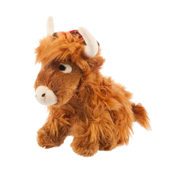 Highland Cow With Tartan Hat