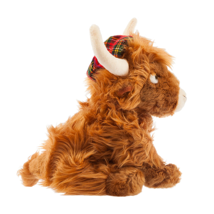 Highland Cow With Tartan Hat