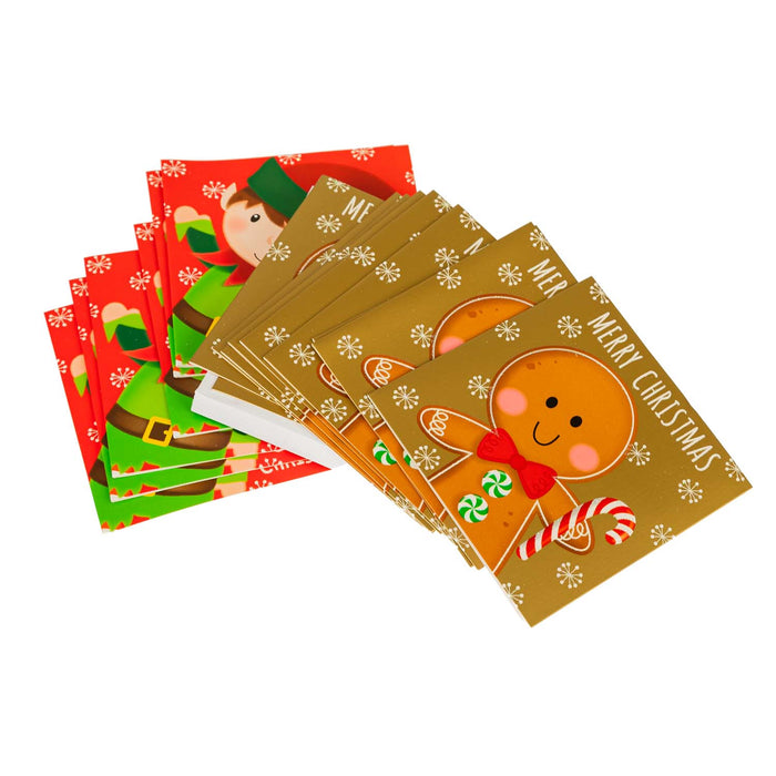 20 Elf&Gingerbreadman Card