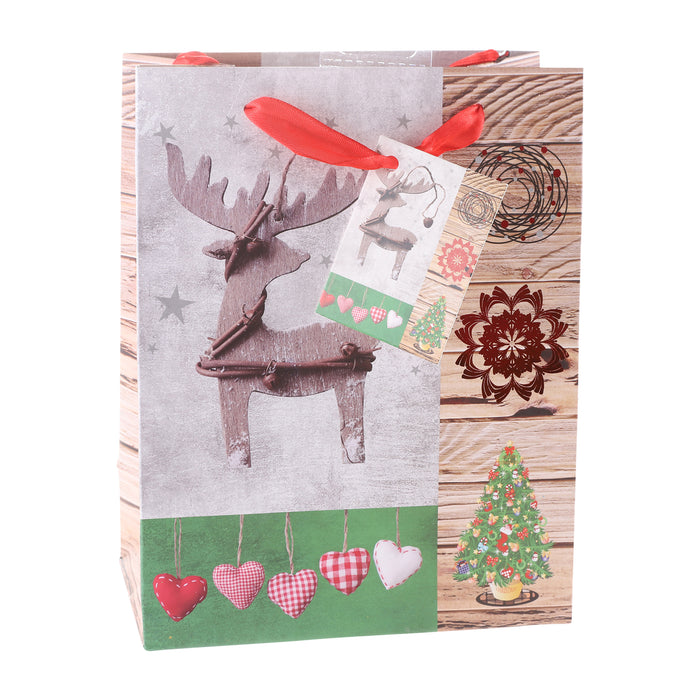Gift Bag - Loveheart Reindeer