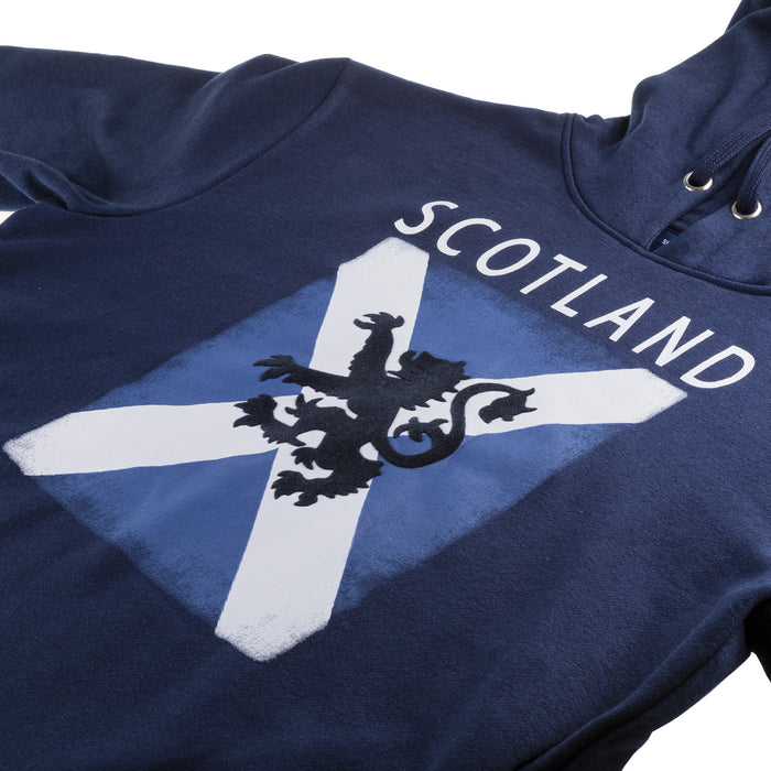 Distressed Saltire Lion Hooded Top