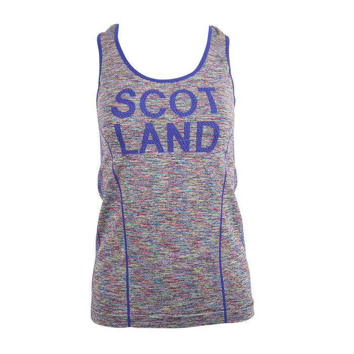 Ladies Scotland Gym Tank Top  Blue