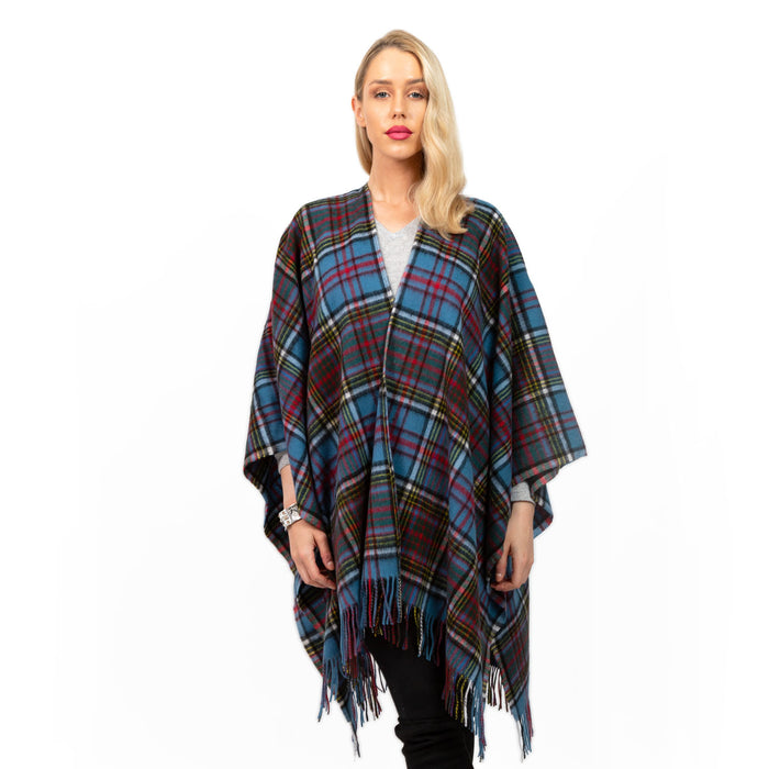 Edinburgh Lambswool Long Tartan Cape  Anderson