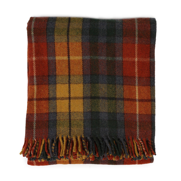 Recycled Wool Tartan Blanket Throw Buchanan Antique