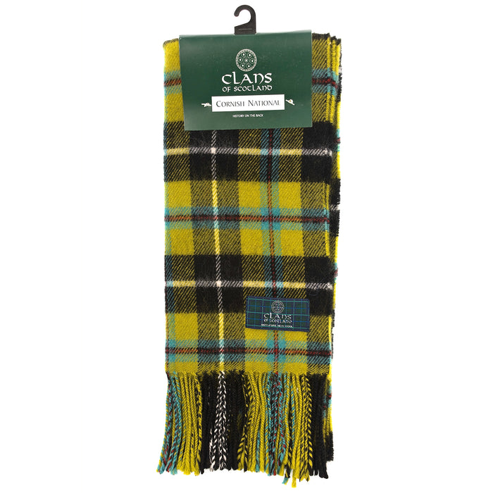 Lambswool Scottish Tartan Clan Scarf  Cornish National