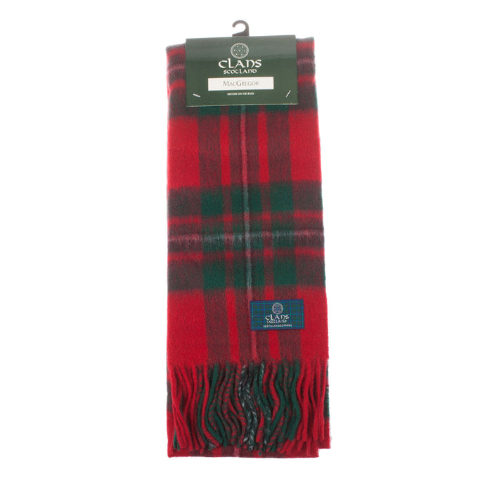 Lambswool Scottish Tartan Clan Scarf  Macgregor