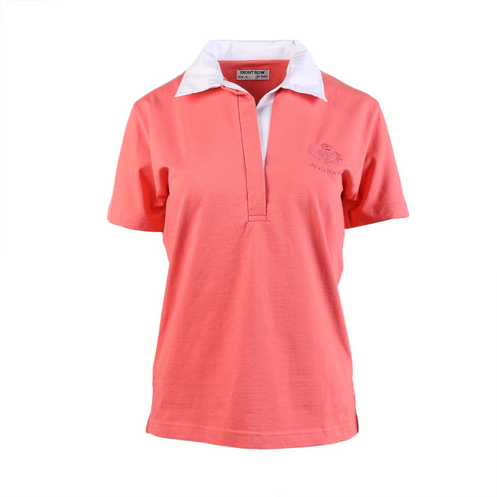 Ladies S/S Stretch Rugby Top Melon