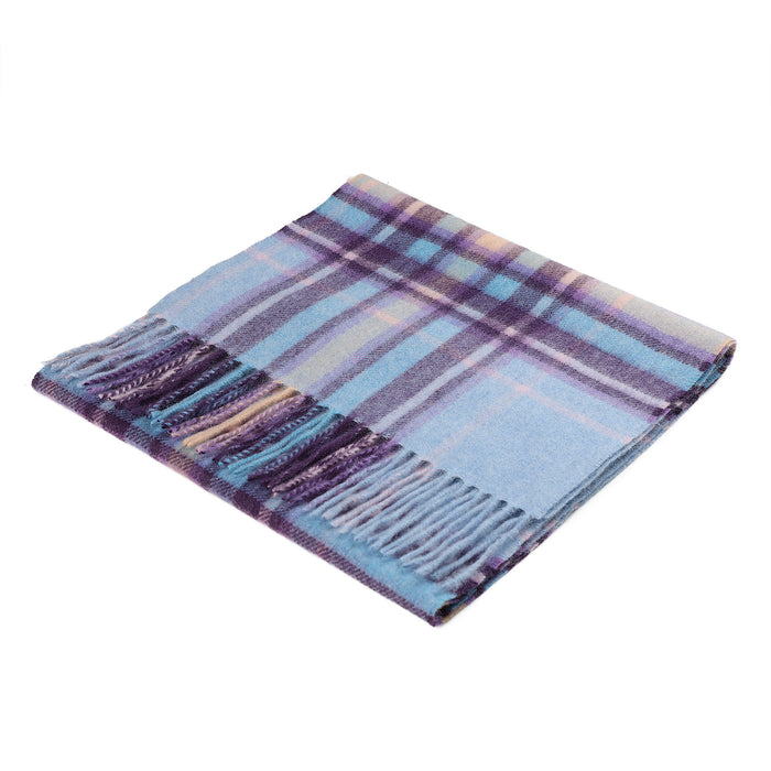 Edinburgh Cashmere Scarf Carnival Check Glacier