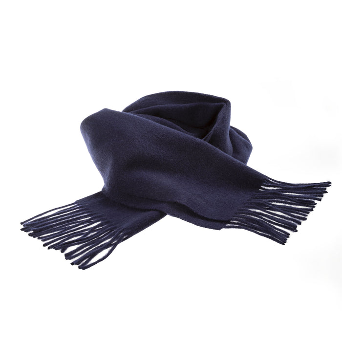 Edinburgh 100% Lambswool Scarf  Navy