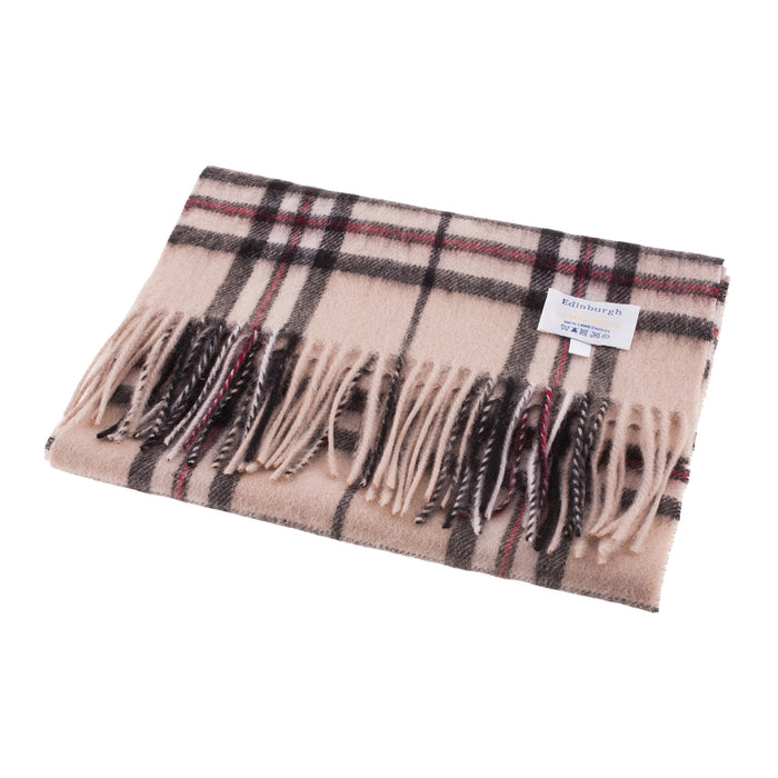 Edinburgh 100% Lambswool Scarf  Thomson Light Beige