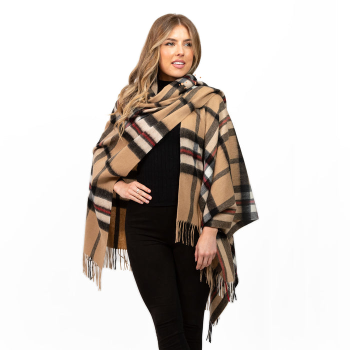 Edinburgh Lambswool Mini Cape  Thomson Camel