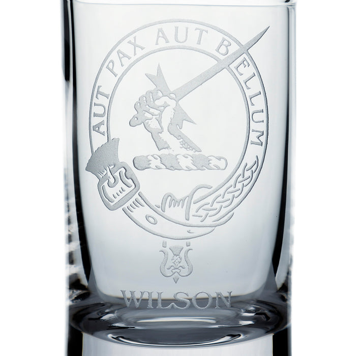 Collins Crystal Clan Shot Glass Wilson