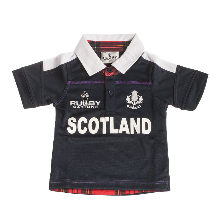 Kids Scotland Rugby Shirt Tartan