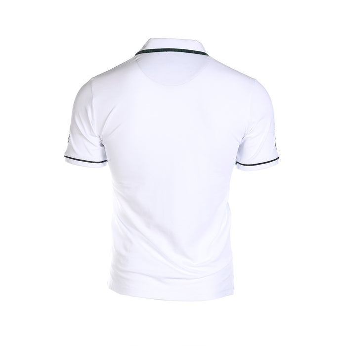 Adults Scotland Dawson Polo Shirt White/Black Watch