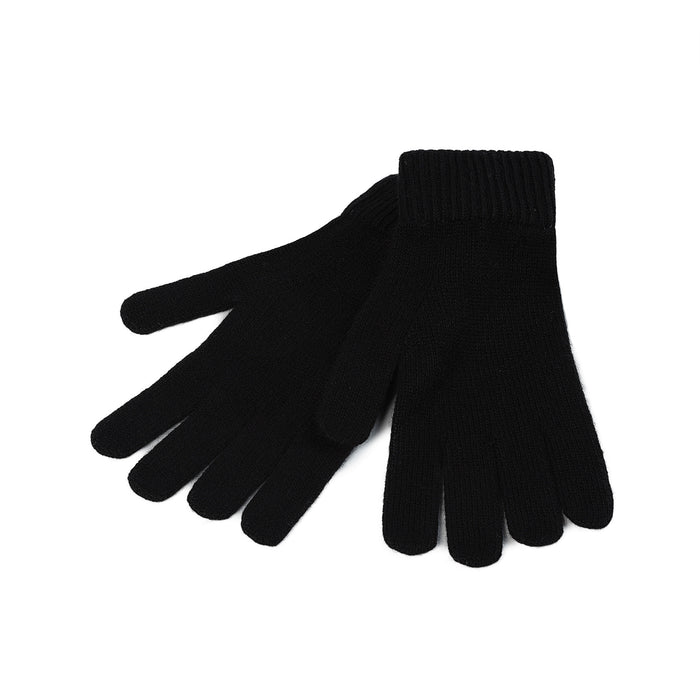100% Cashmere Plain Glove Gents Black