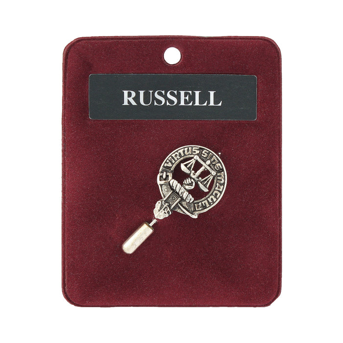 Art Pewter Lapel Pin Russell