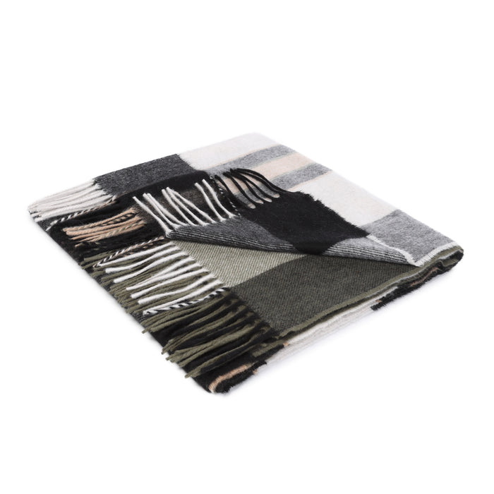 Cashmere Tartan  Stole Amplified Thomson Olive