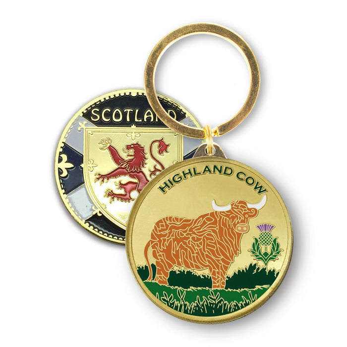 Scotland Souvenir Keyring Cow