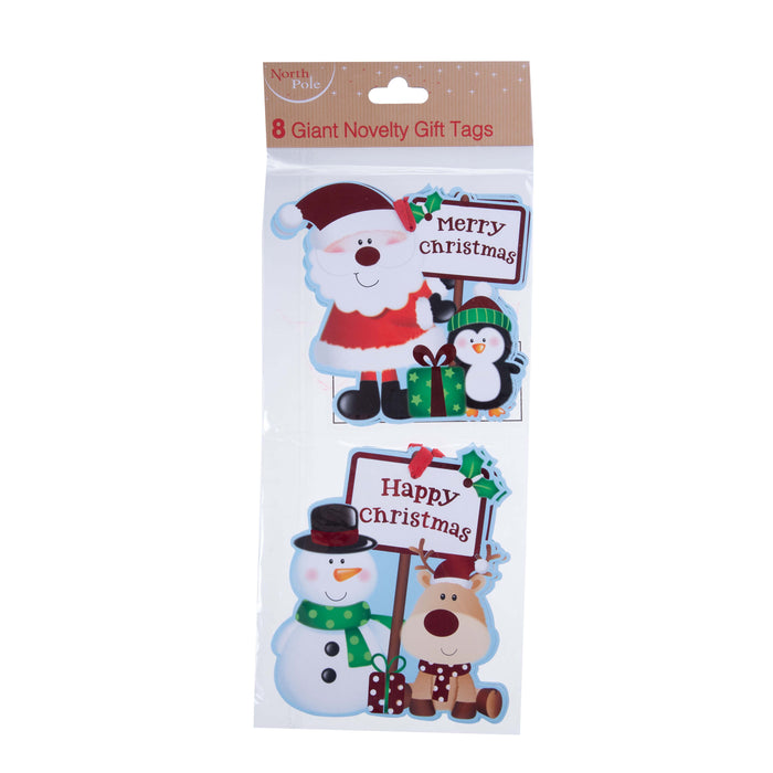 8Pk Giant Cute Tags 2 Assorted Designs