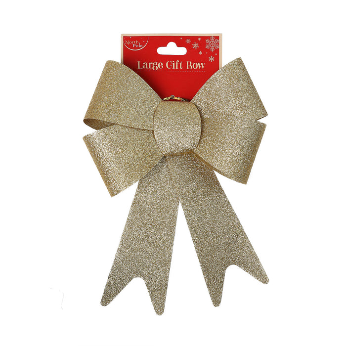 Large Gold Glitter Bow