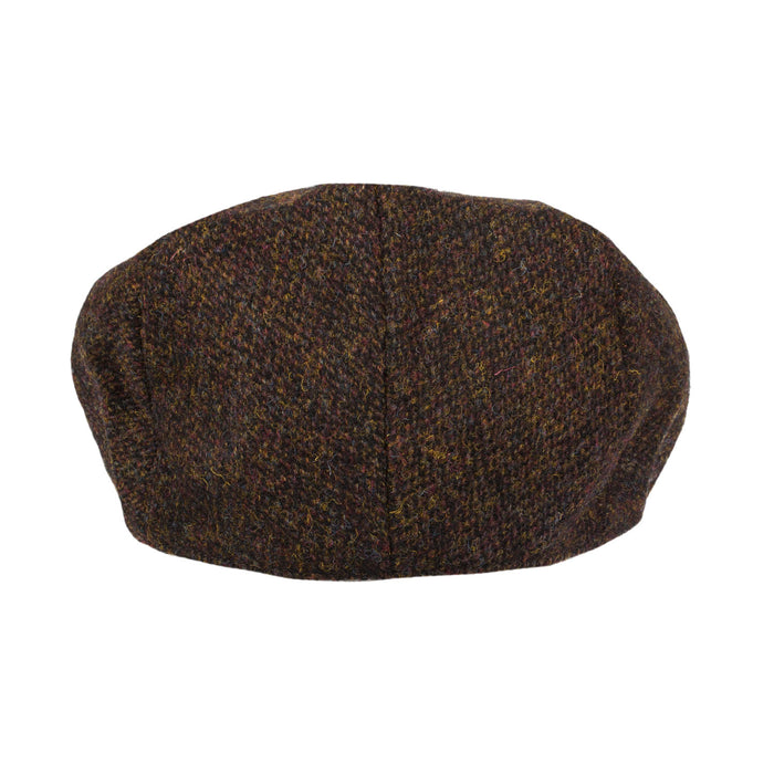 Highland Harris Tweed Flat Cap Brown Barleycorn