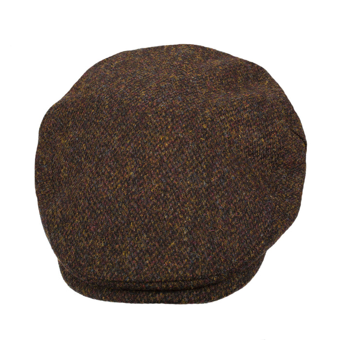 Highland Harris Tweed Flat Cap Brown Barleycorn